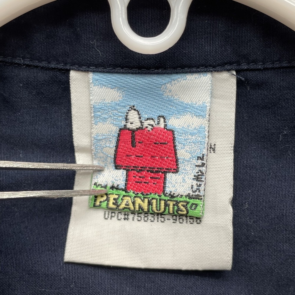 Peanuts Button Sleeveless Top Women XL Snoopy Camp Troop Leader Scouts Hike Gorp - Picture 5 of 10
